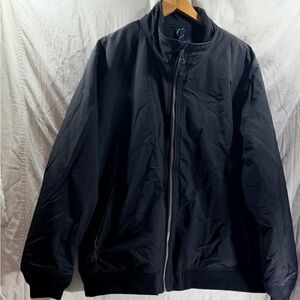 Lands' End Men's Black Bomber Jacket